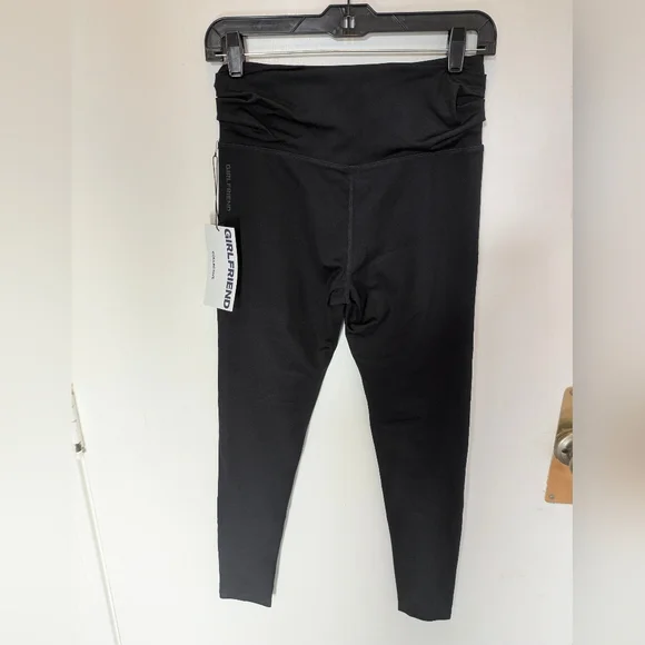 girlfriend collective Black Compressive Pleated Waistband Legging Size Medium - Picture 10 of 14